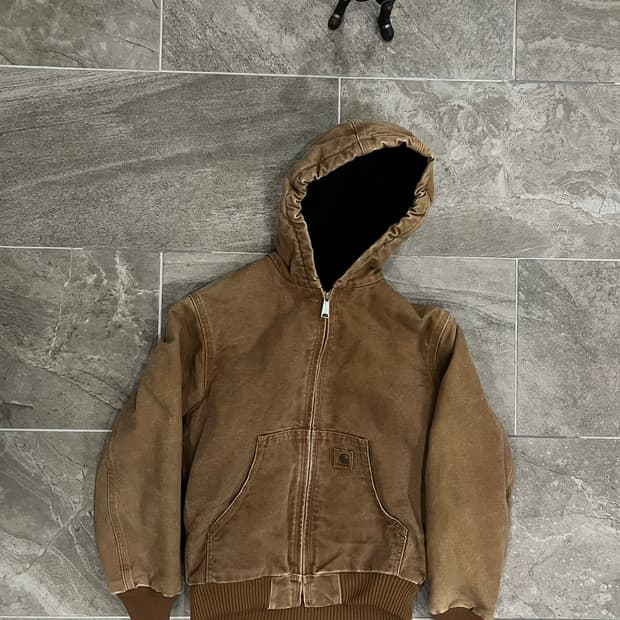 (L) 칼하트 후드 덕 액티브 보이즈 자켓 YYJ130 BRN 브라운