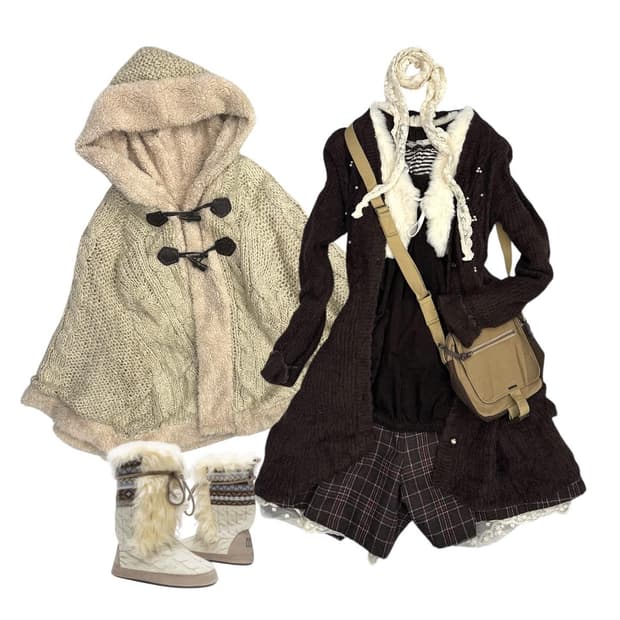 일본 빈티지 세트 판매 (케이프, 가방, 치마, 신발 제외)