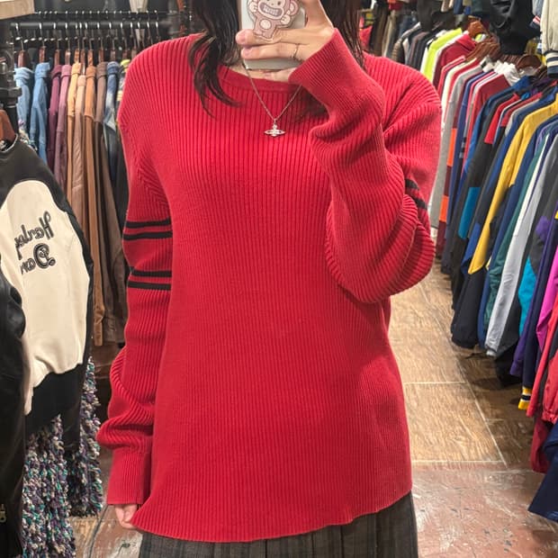 [HI] 폴로 니트 레드
