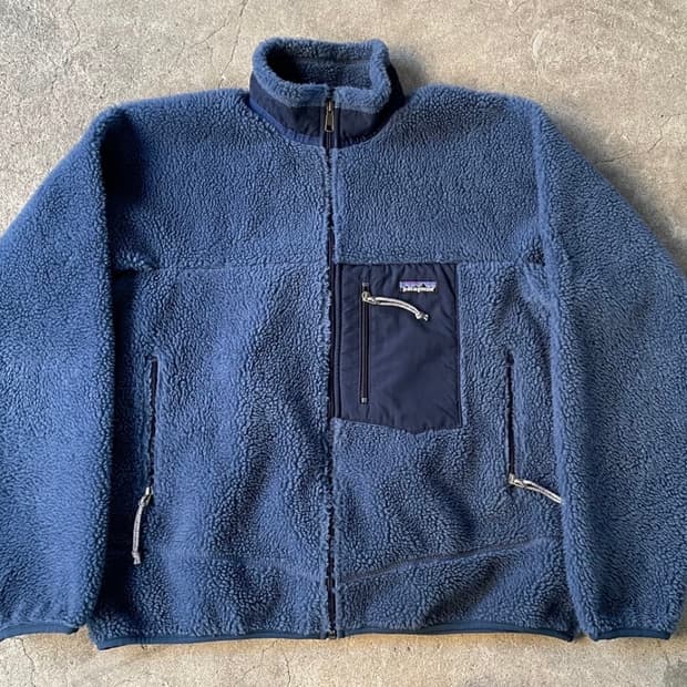 파타고니아 레트로x파일 네이비블루 자켓