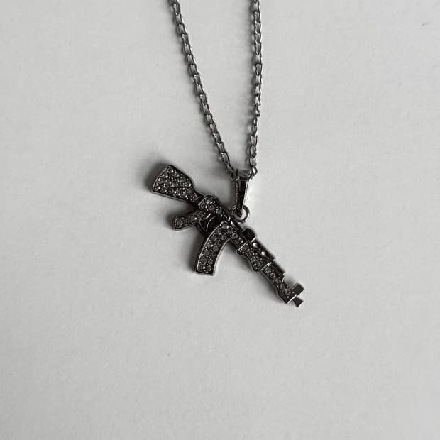 총 큐빅 목걸이 