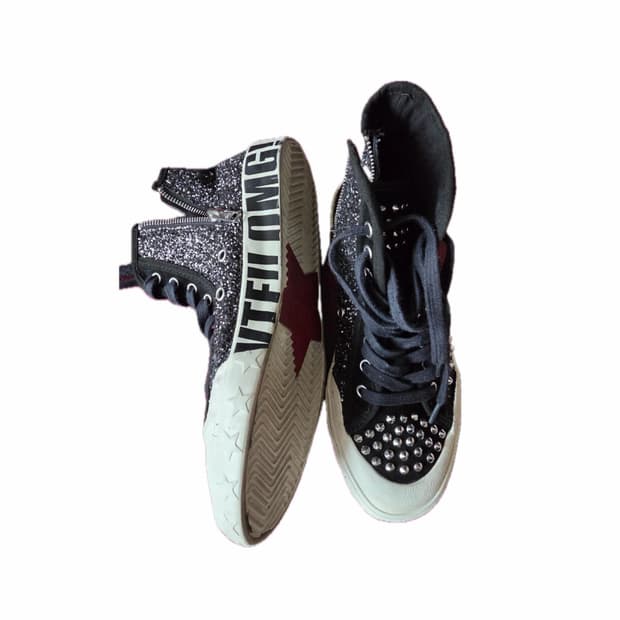 아쉬 Ash Mecca Bis 블랙 글리터 하이탑 스니커즈