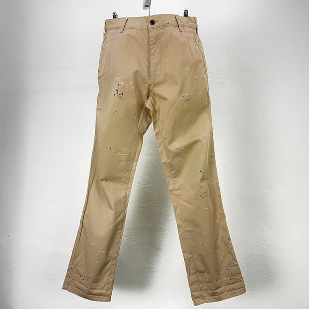 꼼데가르송 옴므 플러스 페인터 배이지 코튼 치노 팬츠