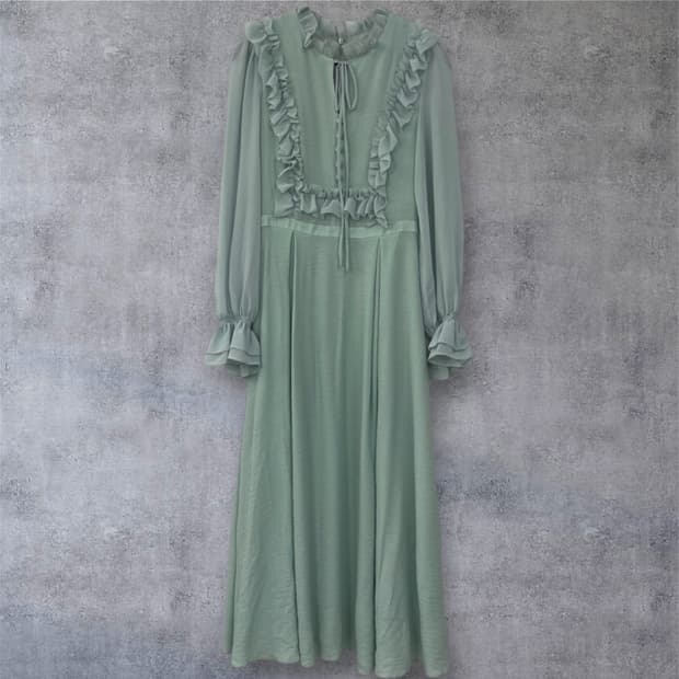 브라이드앤유 BAU by Bride And You 민트쉬폰프릴롱원피스 1