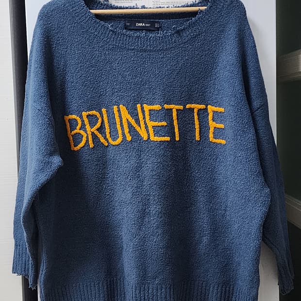 자라 BRUNETTE 데미지 니트 M