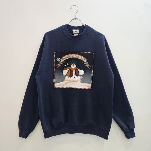 00's Lee 헤비웨이트 스노우맨 맨투맨 기모