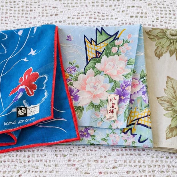 새제품 일본 빈티지 손수건 3장 일괄