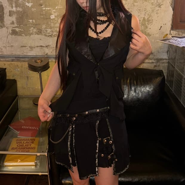 오즈온 Ozzon 오리엔탈 체인 랩스커트