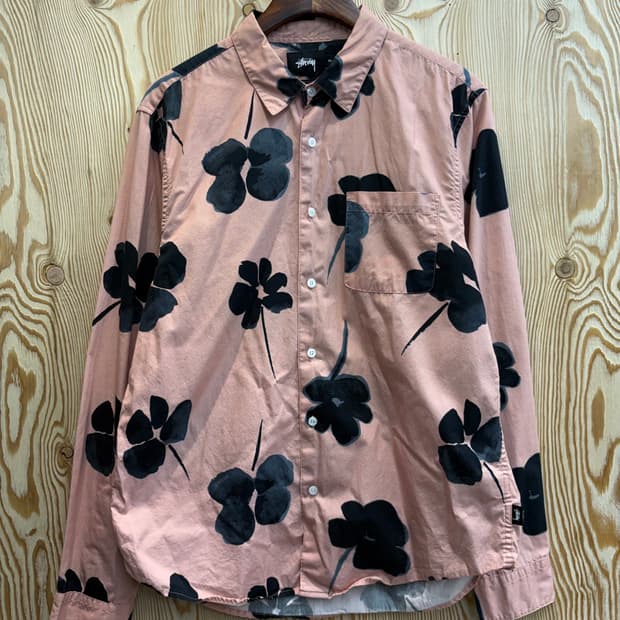 스투시 워터 컬러 플라워 셔츠