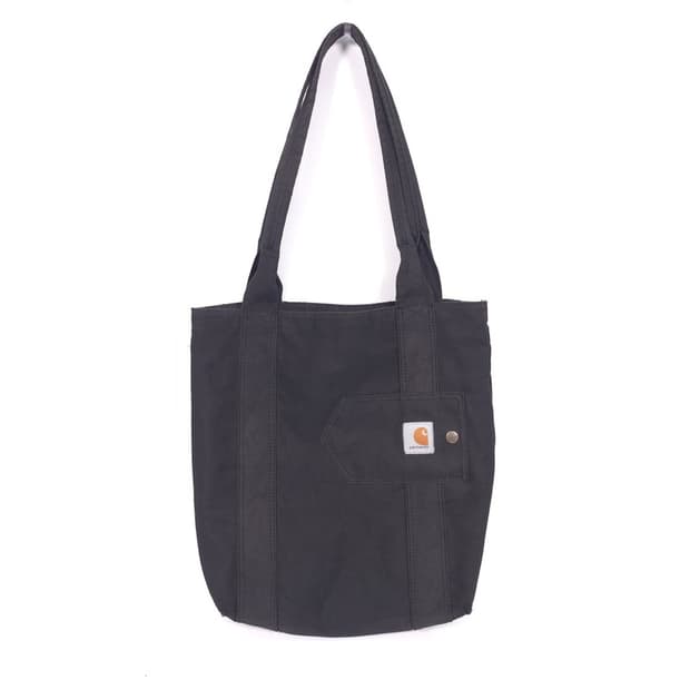 carhartt 블랙 캔버스 포켓 미니 토트백