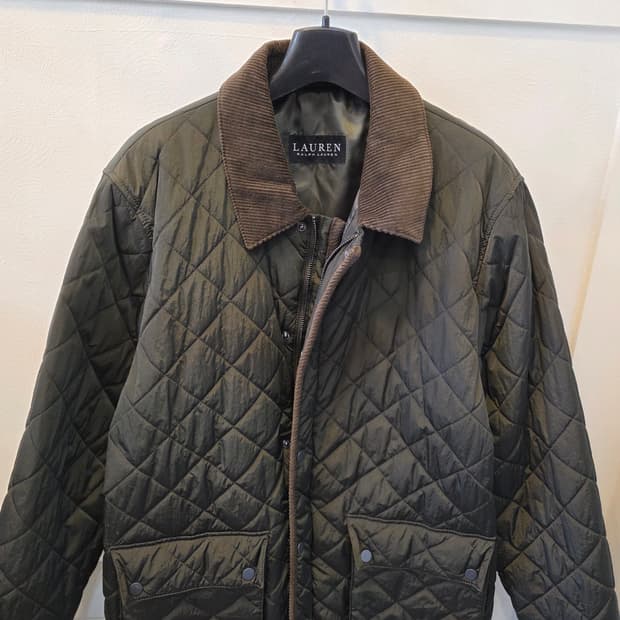 랄프로렌 퀼팅 자켓 코듀로이 카라
