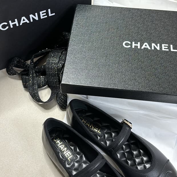 샤넬 램스킨 메리제인 슈즈 블랙 판매합니다!(거의새제품)