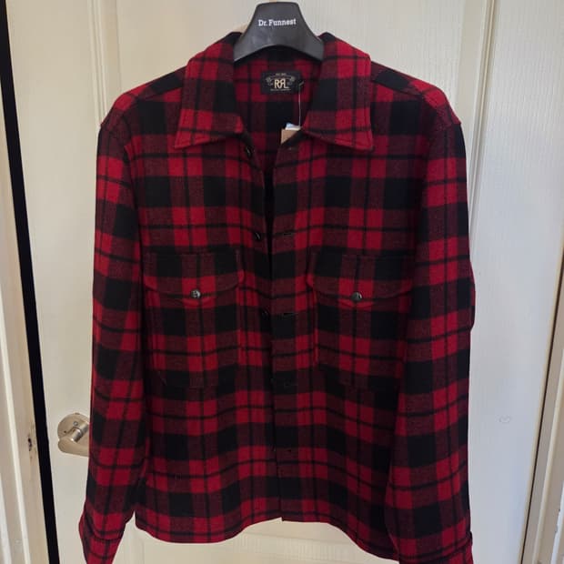 RRL 버팔로 체크 울 100% 자켓 새제품 L/110
