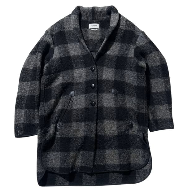 이자벨마랑 지노 체크 울 코트