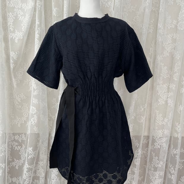 83-94-160) 한섬 마인 반팔 원피스 네이비