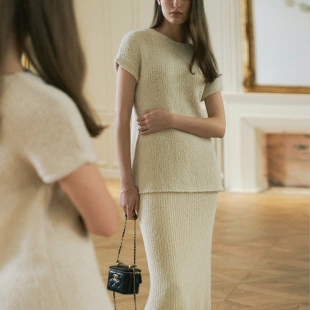 시에 이븐 니트스커트