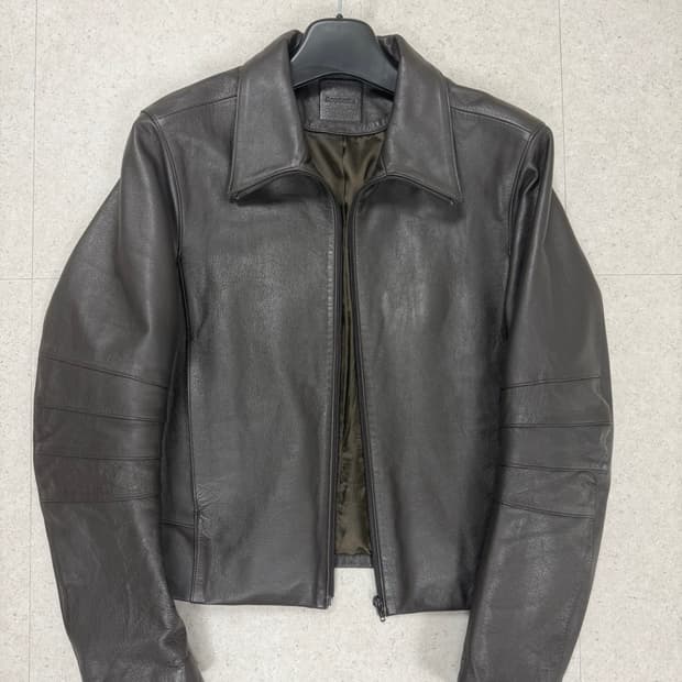 머듈 레더 자켓 브라운