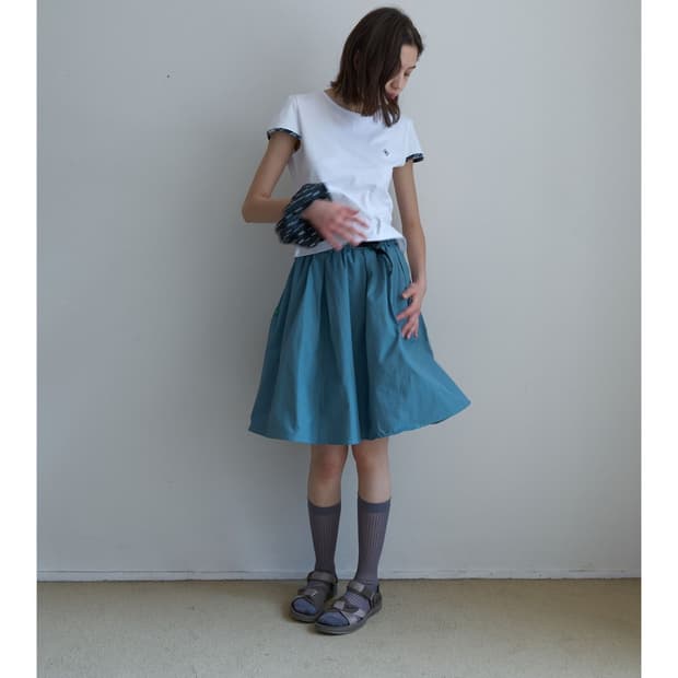 노컨텐츠 belt midi skirt