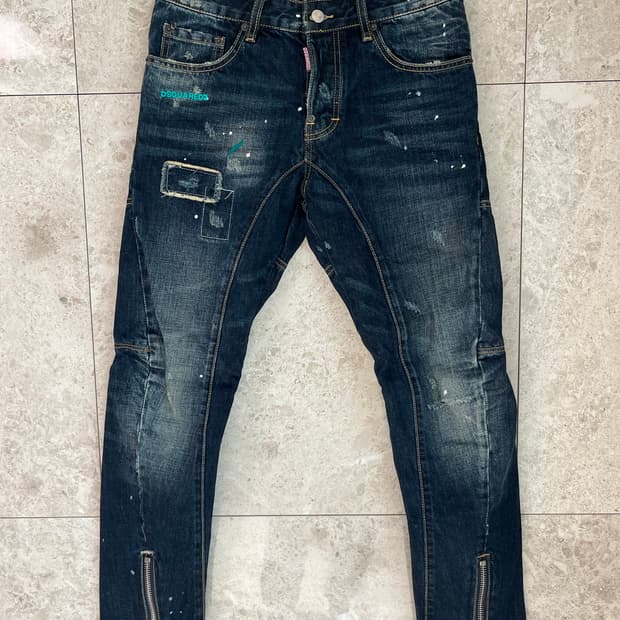 디스퀘어드2 남성 데미지 청바지 46