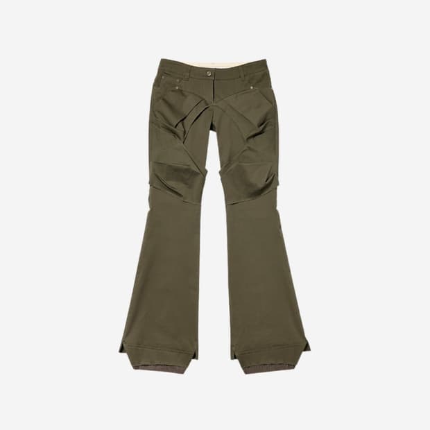 Open Yy 개더드 부츠컷 팬츠 L Gathered Bootcut