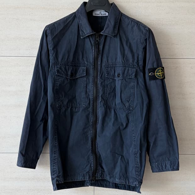 스톤아일랜드 올드이펙트 오버셔츠 네이비