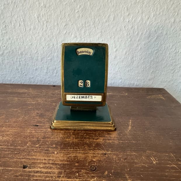 독일)빈티지 청록 수동캘린더