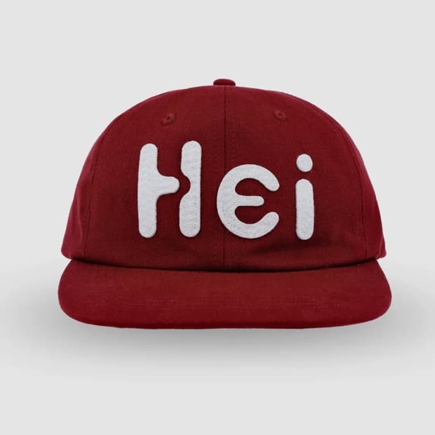 하이산 Hei 빅로고 펠트캡 레드
