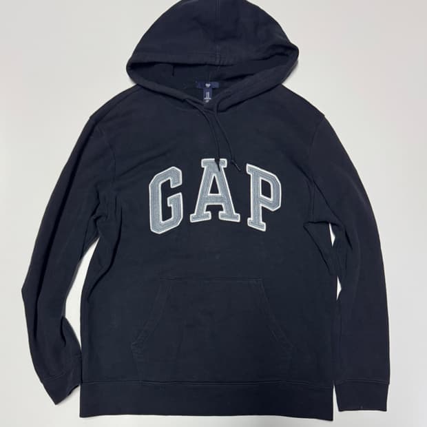 GAP 갭 시그니처 빅 로고 기모 후드티 네이비