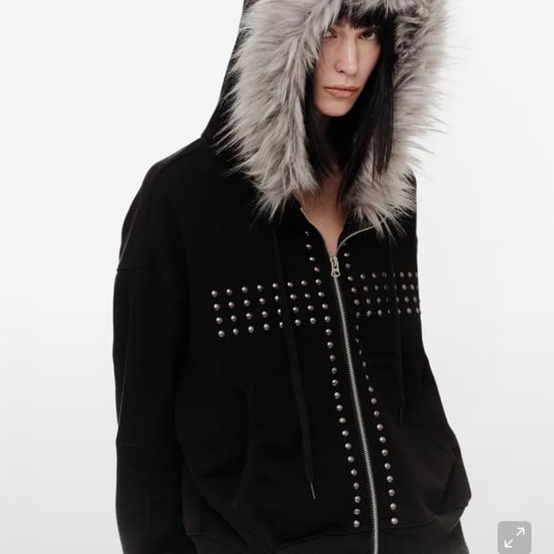 2000아카이브스 퍼 후드집업