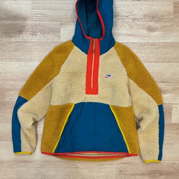 나이키 NSW 윈터 하프 집업 후드 보아 아노락 L