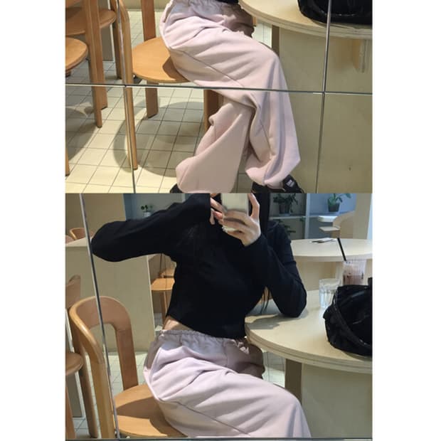 어반룸 조거팬츠 연핑크