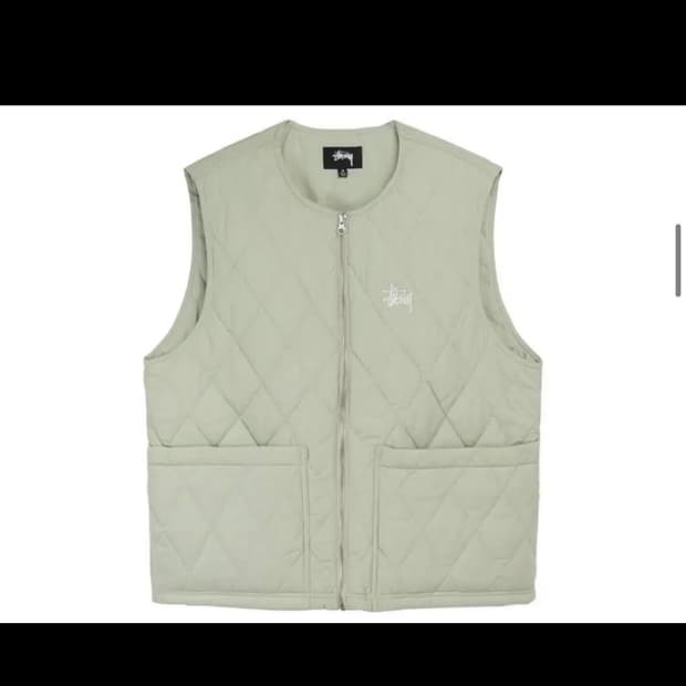 [XL]1031.스투시 다이아몬드 퀼티드 베스트 세이지