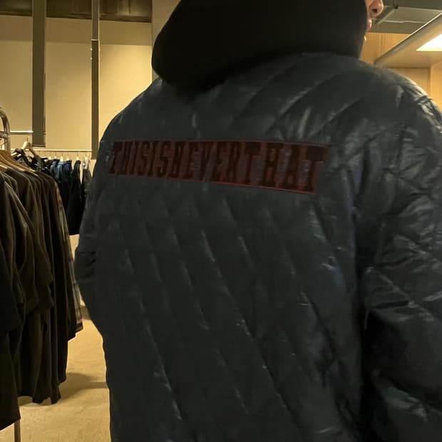 Thisisneverthat Quilted Coach Jaket Blue