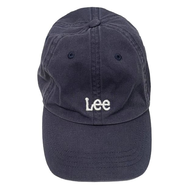 LEE 스몰 트위치 로고 커브 볼캡 네이비