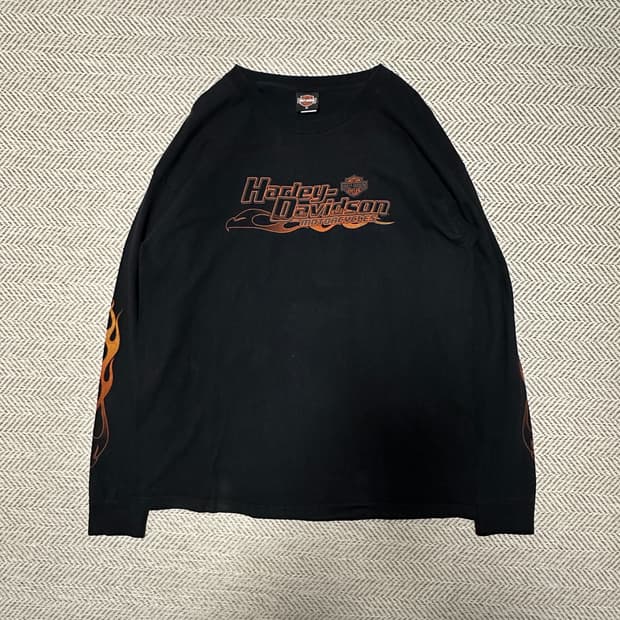 HARLEY DAVIDSON 00's usa made longsleeve