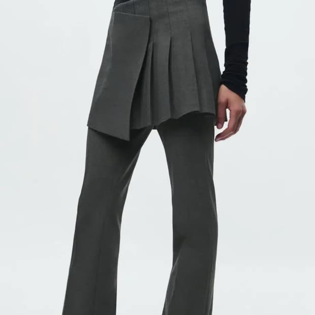 Zara 자라 ZW컬렉션 박스 플리츠 스커트팬츠 7563/266