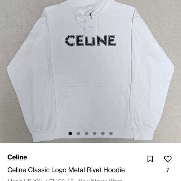 Celine Classic Logo Metal Rivet Hoodie