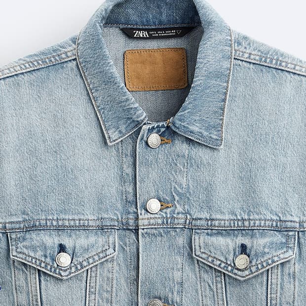 자라 데님 재킷 라이트 블루 L (100-105)