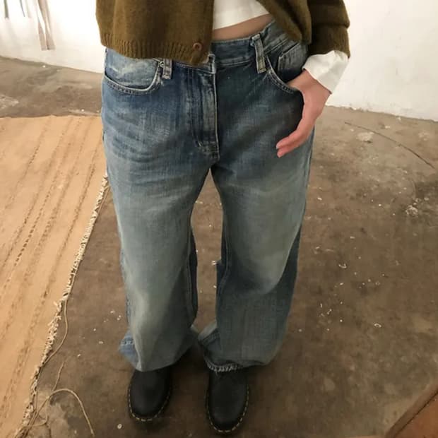 oot 보이 플레어 데님 진