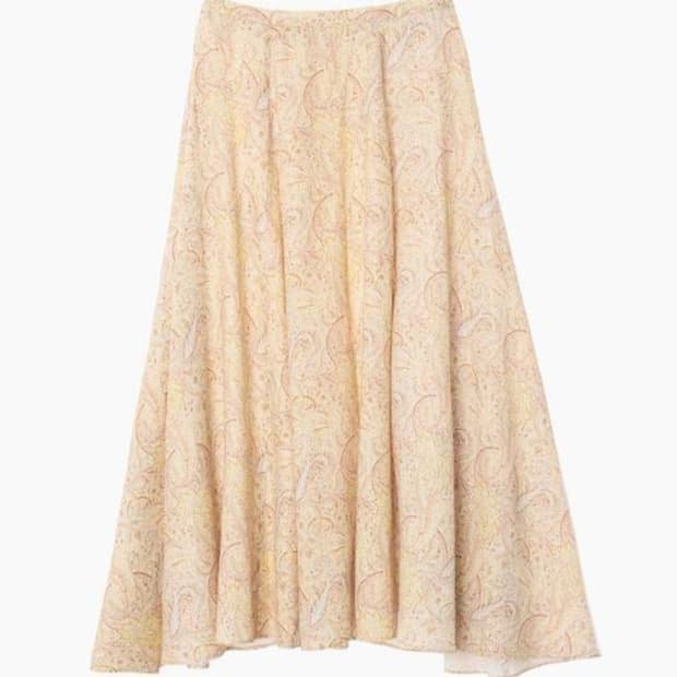 빈티지 소프트 페이즐리 롱 스커트