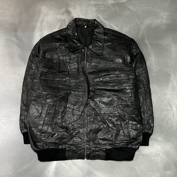  USA 빈티지 레더 스티치 블루종 y14898