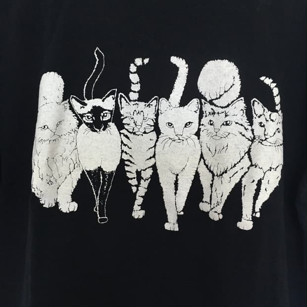 cat both sides graphic t-shirt