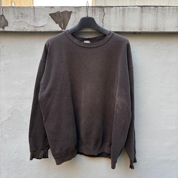 90‘s 디스트레스드 블랭크 스웻셔츠