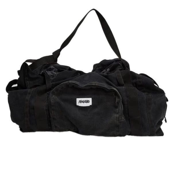 마리아노 백팩 디테일 데님 쇼퍼 숄더백