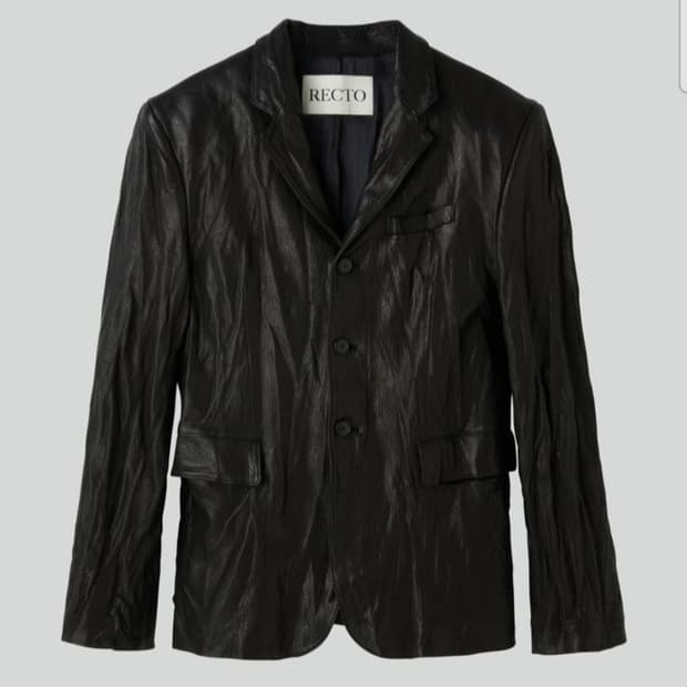 렉토 크링클 레더 블레이저 25fw xl