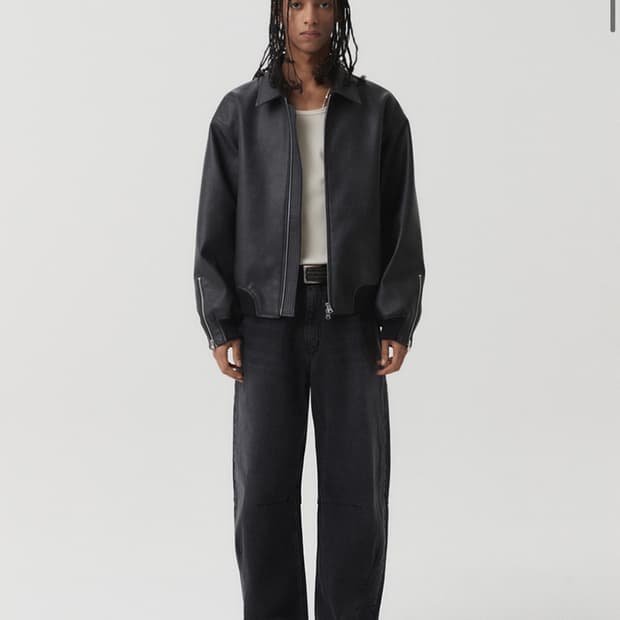 파브레가 빅터 커브드 데님 팬츠 (블랙)