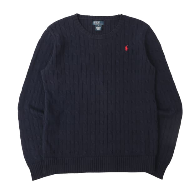 폴로 랄프로렌 네이비 케이블 니트 스웨터