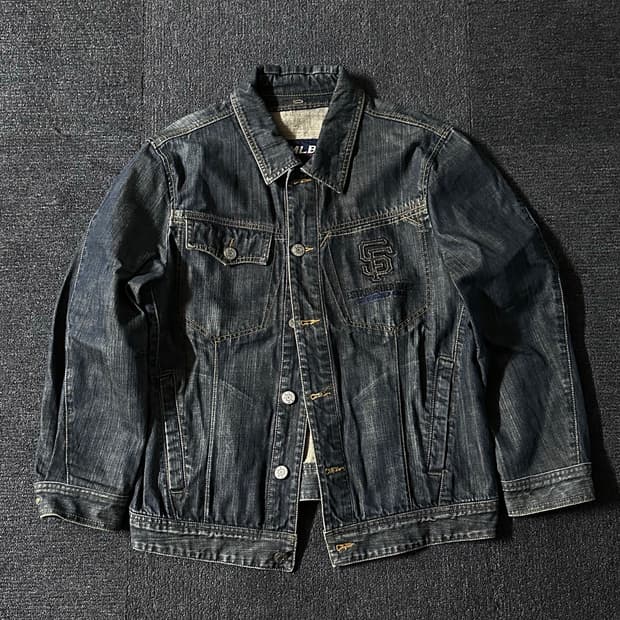 MLB 빈티지 데님 자켓 샌프란시스코 자이언츠 SF 로고