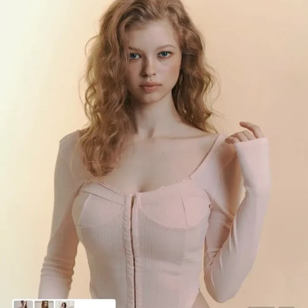 플리즈노팔로우 플노팔 조안 코르셋 탑 joan corset 핑크