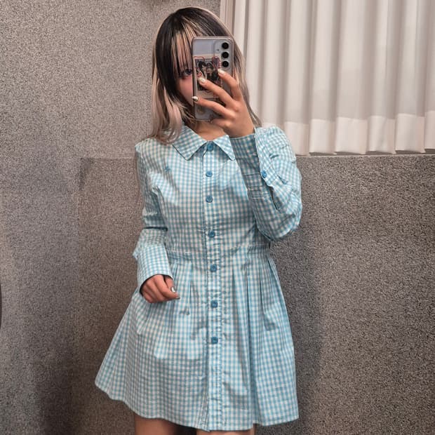 COURREGES CHECK DRESS